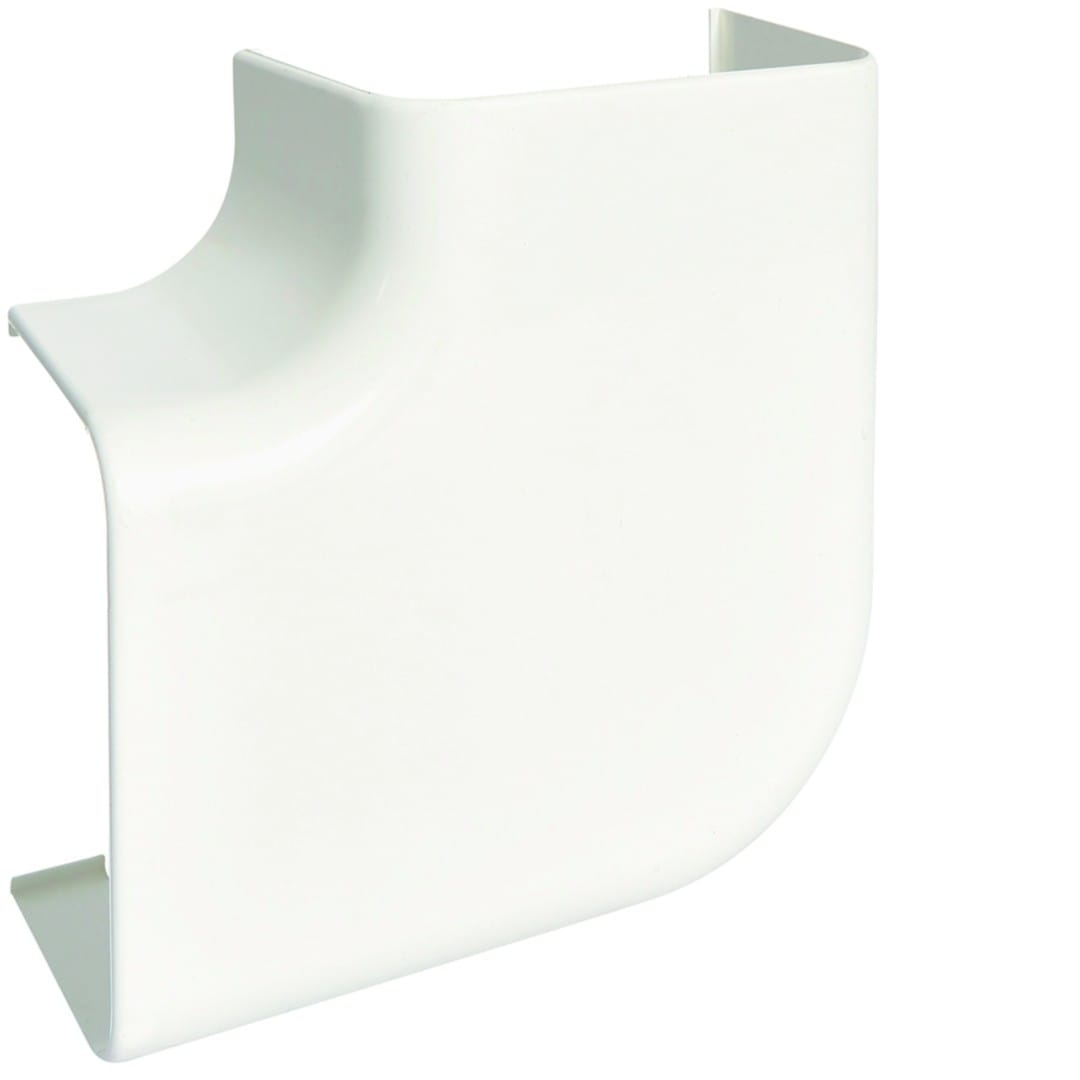 Hager - Angle plat pour goulotte de climatisation CLM 75 x 125 mm Blanc paloma