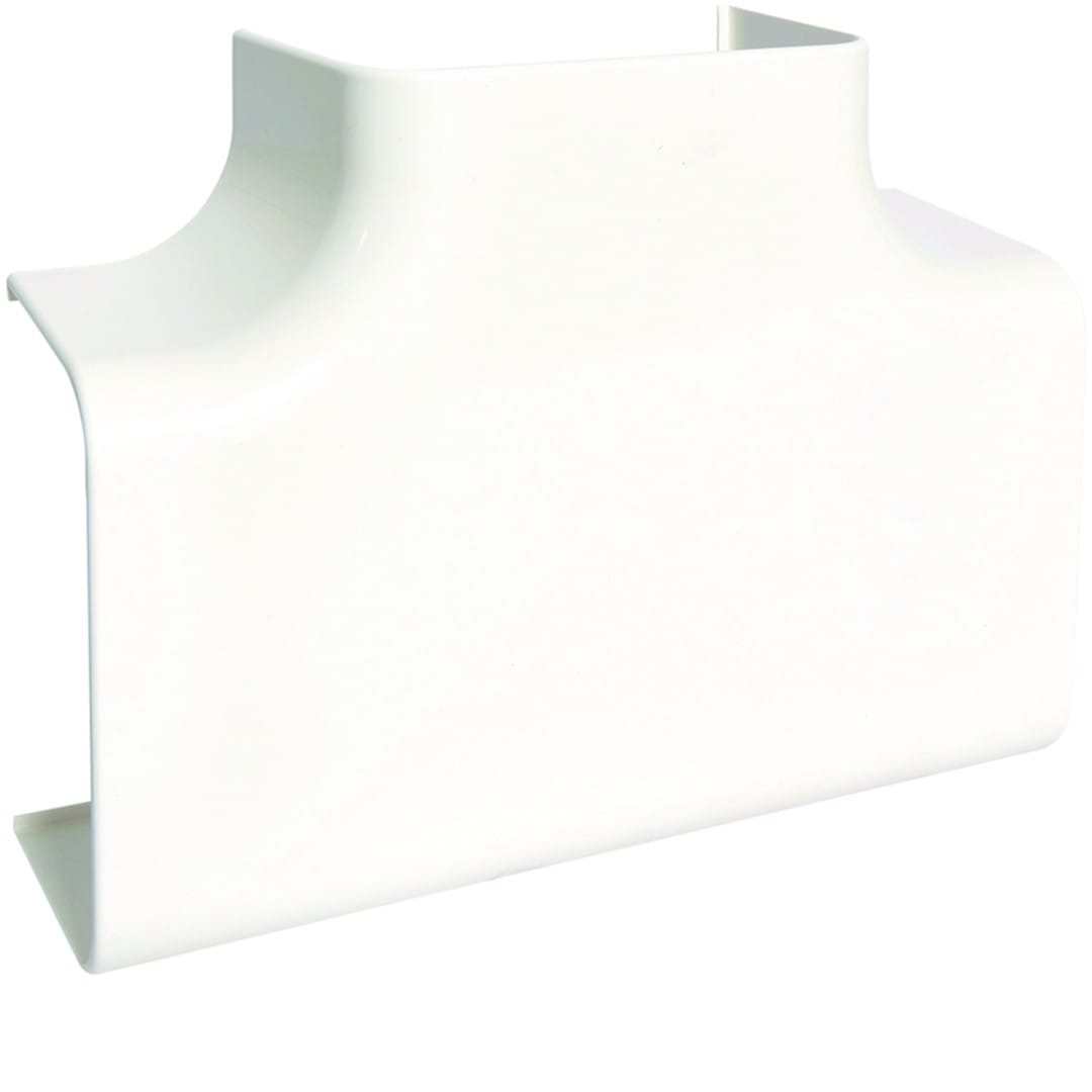 Hager - Té de dérivation pour goulotte de climatisation CLM 75 x 125 mm Blanc paloma