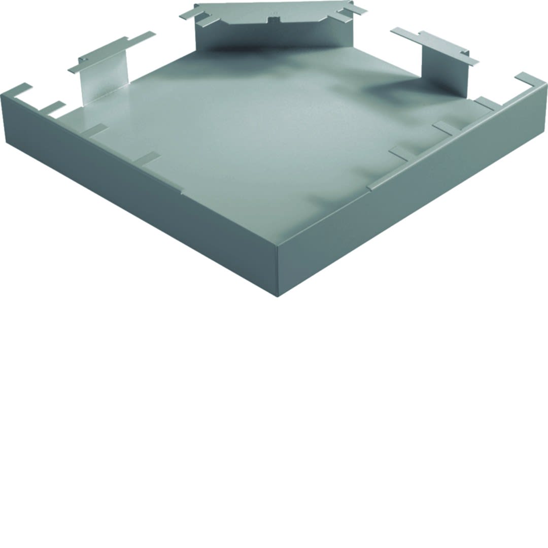 Hager - Angle plat p.DABA50080,acier,alu blanc