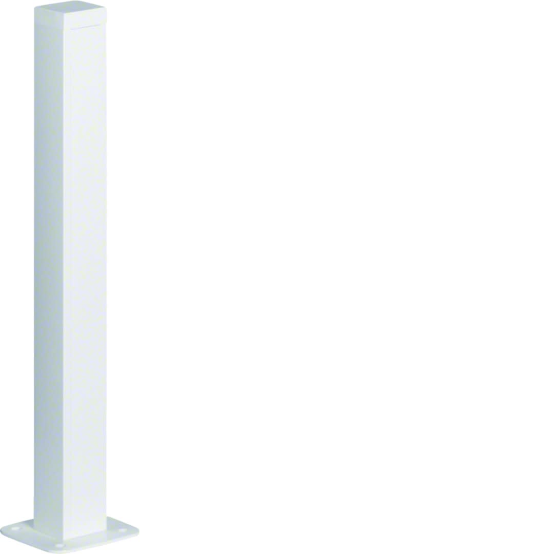 Hager - Colonnette officea h 650mm simple face alu anodisé RAL 9016 Pure