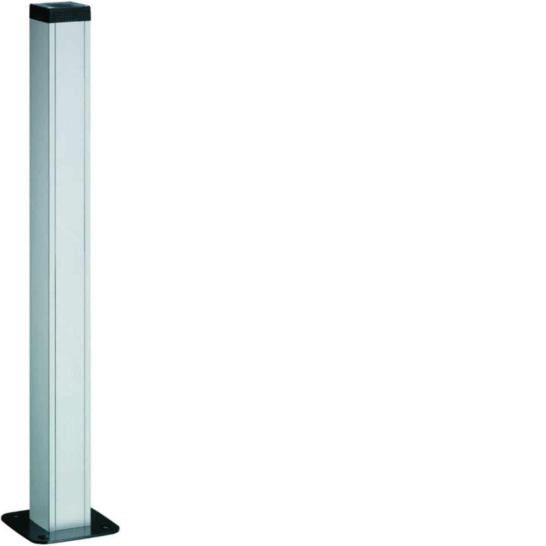 Hager - Colonnette officea h 650mm simple face alu (ELN) anodisé naturel