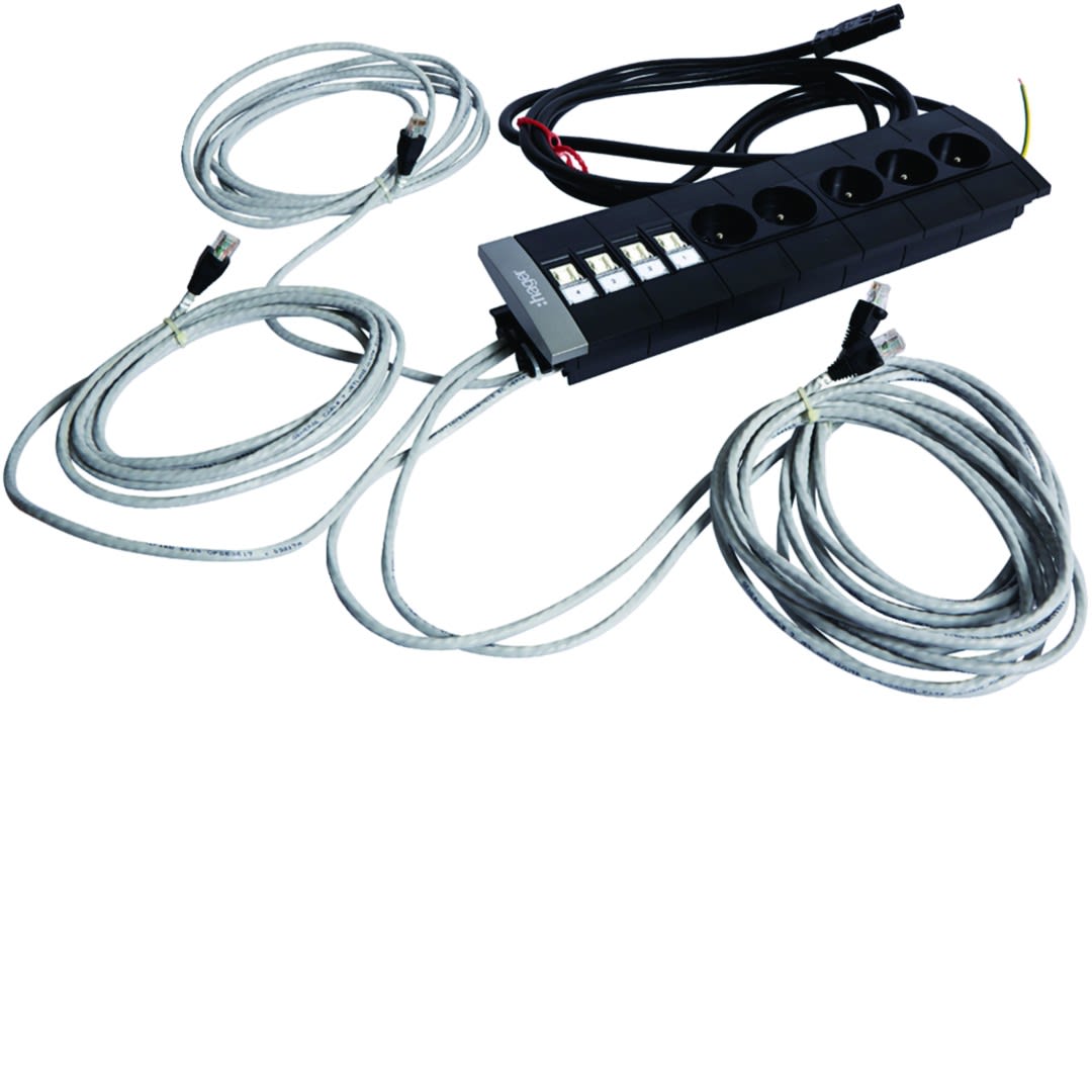 Hager - Boitier d'appareillage équipé pour colonnette design officea noir