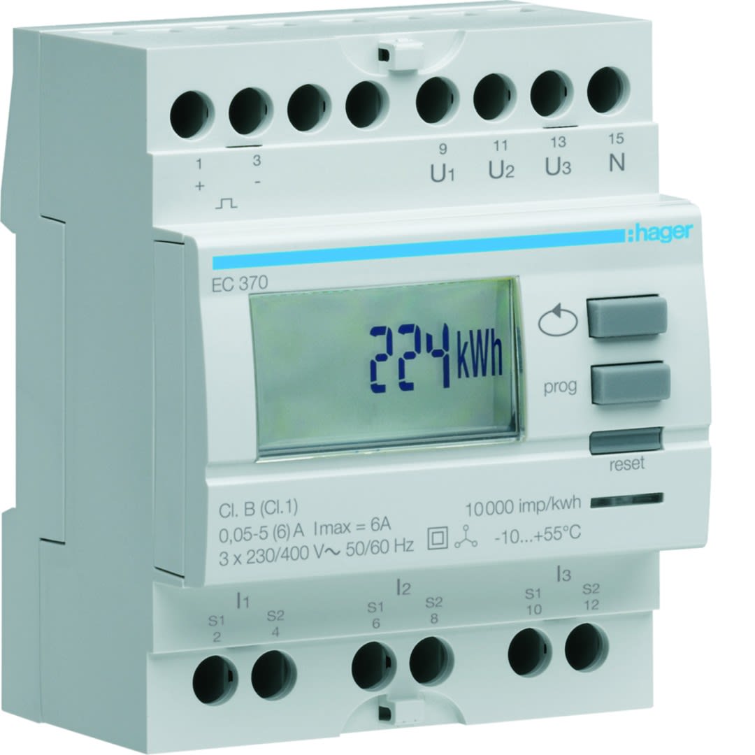 Hager - Compteur tri via transfo simple tarif