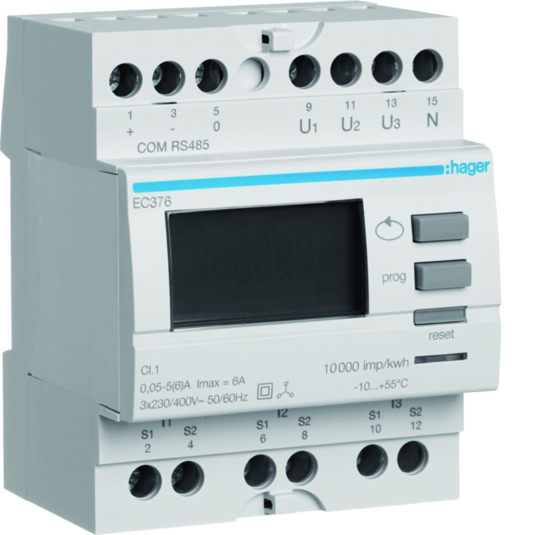Hager - Compteur tri via CT6000/5A Modbus