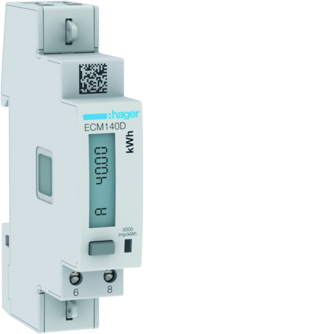 Hager - Compteur d'énergie monophasé 40A communiquant en M-BUS certifié MID