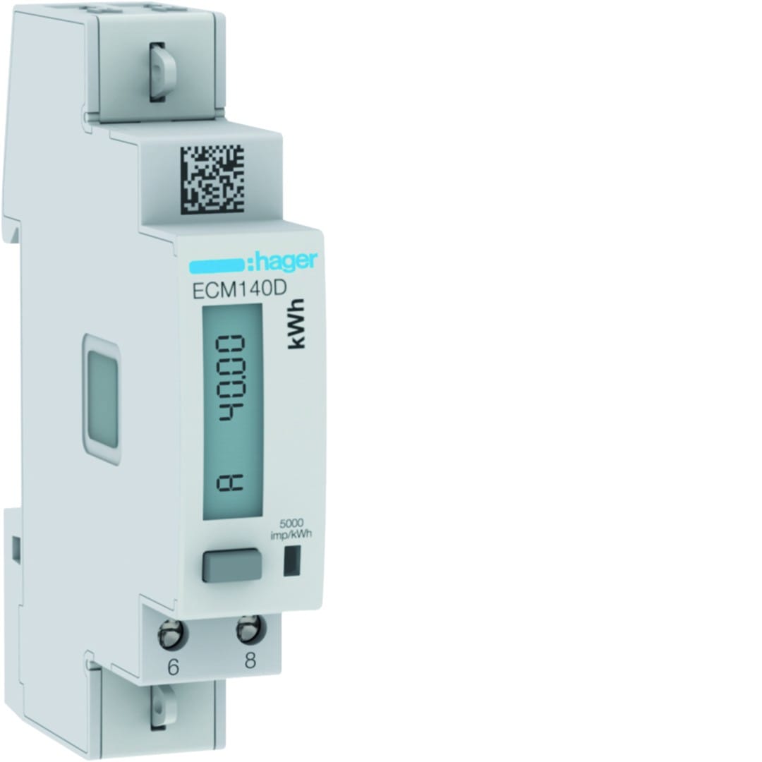 Hager - Compteur d'énergie monophasé 40A communiquant en M-BUS certifié MID