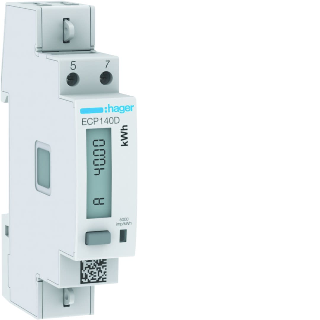 Hager - Compteur d'énergie monophasé 40A sortie impulsionnelle MID