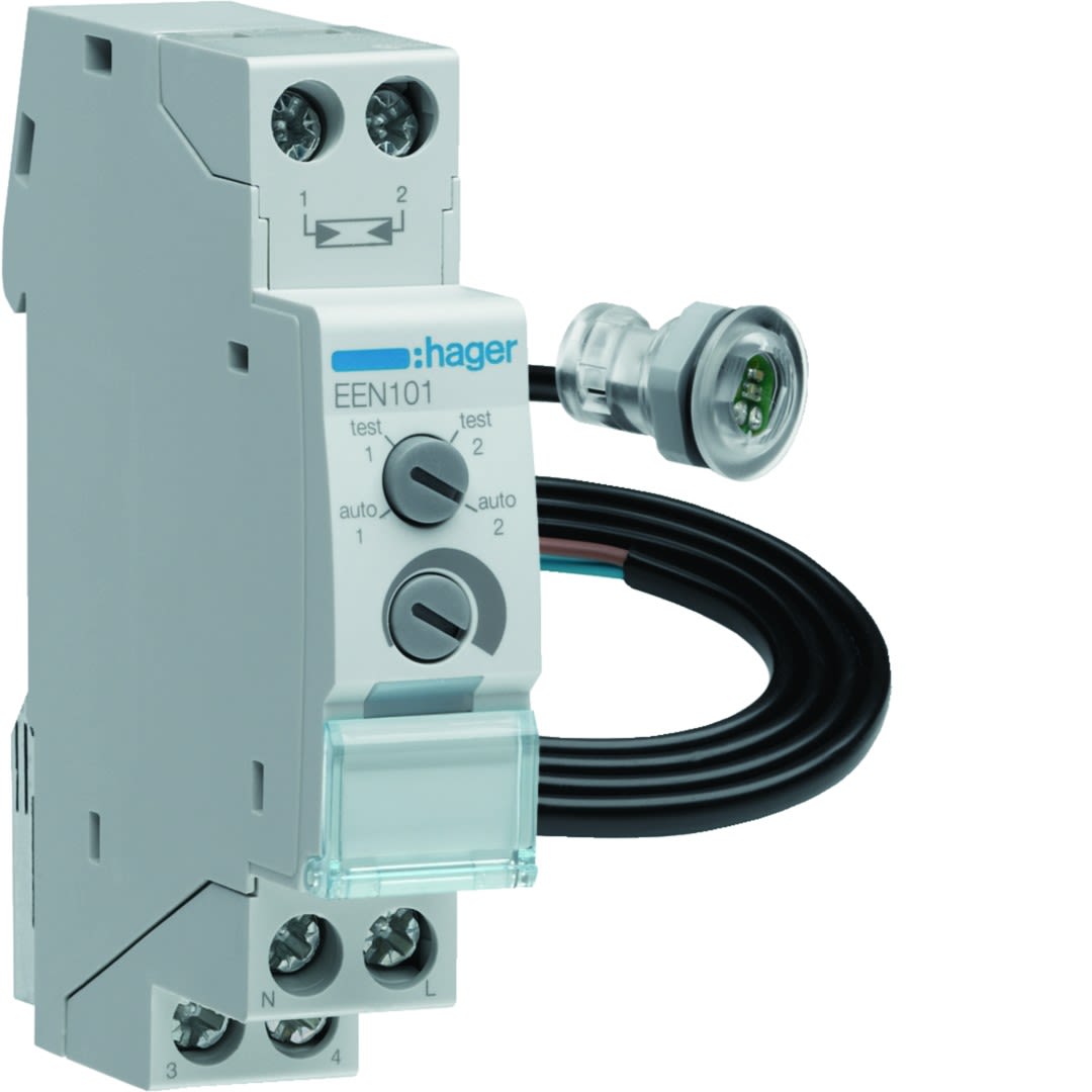 Hager - Interrupteur crépusculaire modulaire 1 voie avec cellule à encastrer
