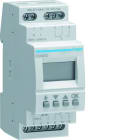 Hager - Interrupteur horaire électronique 2 voies annuelle, astro, crépusculaire, BLE