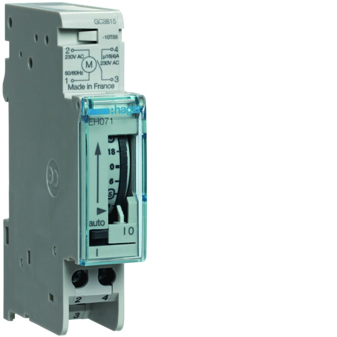 Hager - Interrupteur horaire électromécanique compact 1 voie sur 7 jours avec réserve