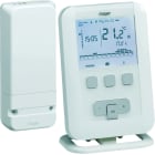 Hager - Kit thermostat ambiance prog digital radio chauf eau ch 7j récept mural à piles