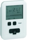 Hager - Thermostat ambiance programmable digital chauf eau chaude 2 fils 7j ECO à piles