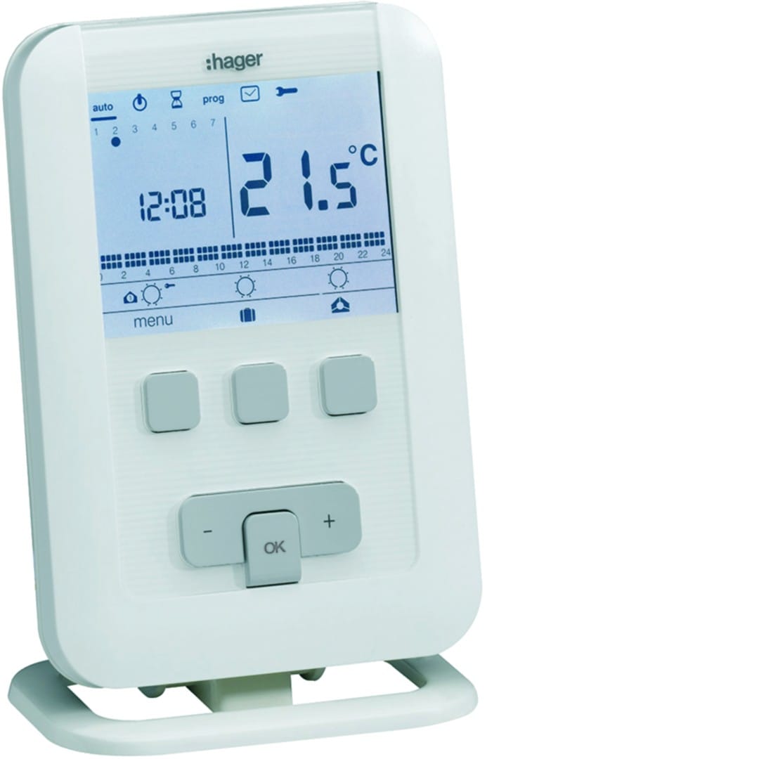 Hager - Programmateur radio pour chauffage électrique 1-2-3 zones 7j