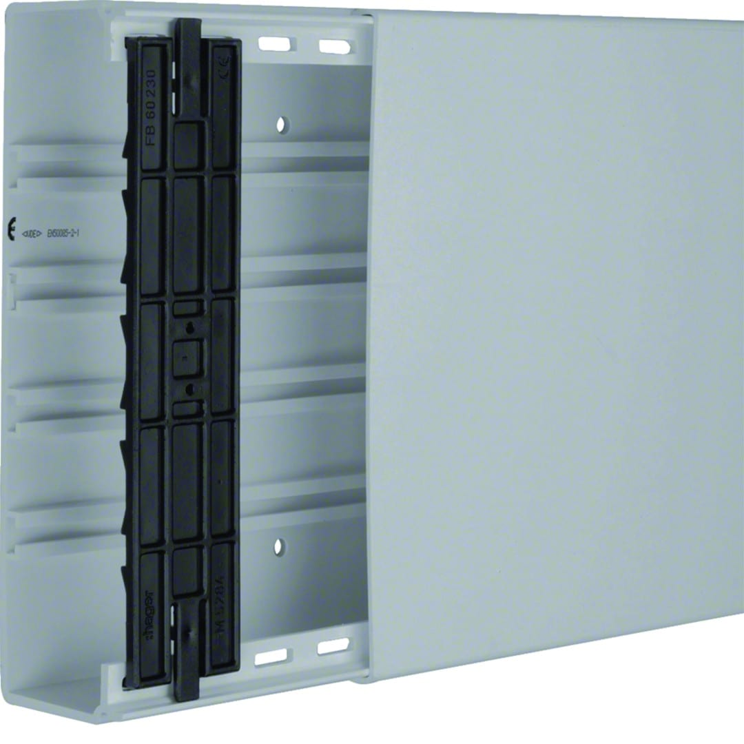 Hager - Goulotte lifea p 60mm h 230mm IP40 IK09 à IK10 PVC rigide RAL 7030 gris