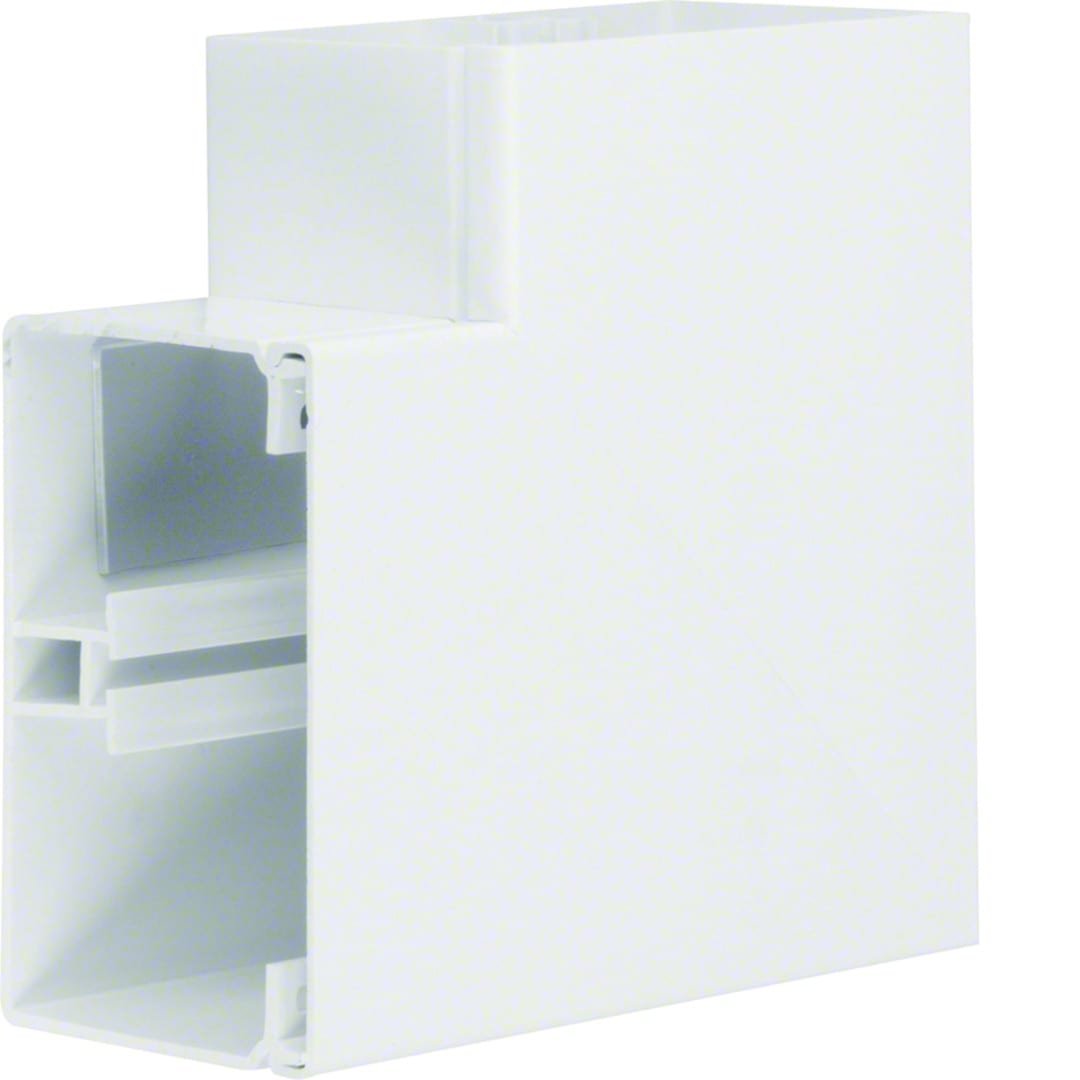 Hager - Angle plat lifea pour FB80130 h 130mm x p 82mm 4 agrafes RAL 9016 Pure