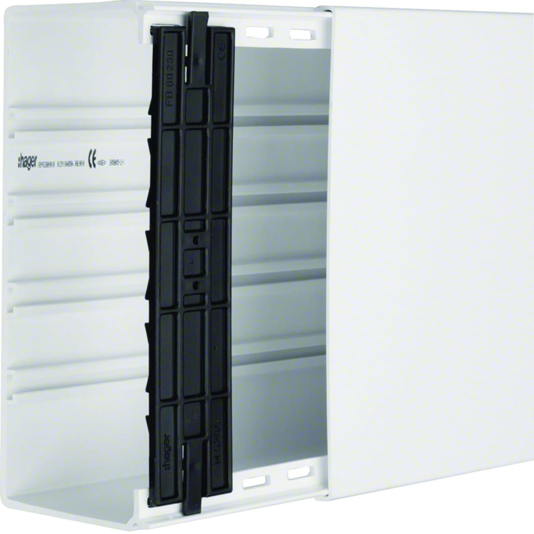 Hager - Goulotte de distribution lifea 100x230mm 1 compartiment PVC Blanc