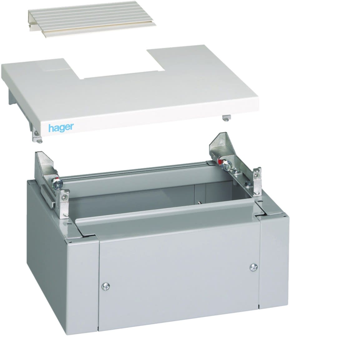 Hager - Kit tête et socle IP40 IK08 pour armoire quadro4 260x370mm RAL9010 Blanc pur