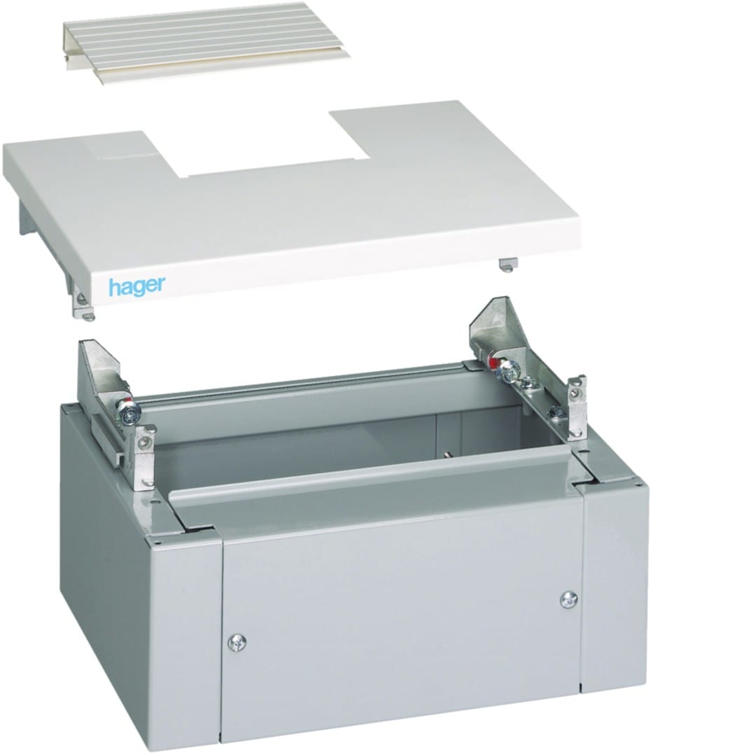 Hager - Kit tête et socle IP43 IK08 pour armoire quadro4 260x370mm RAL9010 Blanc pur