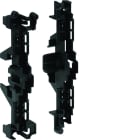 Hager - 2 supports plastiques noirs, NewVegaD, pour rail DIN