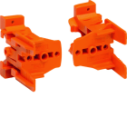 Hager - 2 supports plastique orange rail DIN complémentaire
