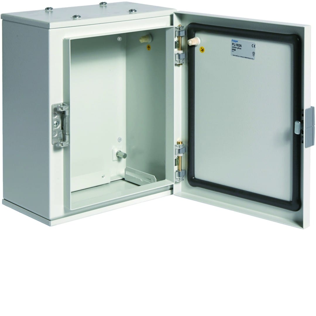 Hager - Coffret métallique porte pleine orion plus IP65 IK10 300x250x160mm Gris clair
