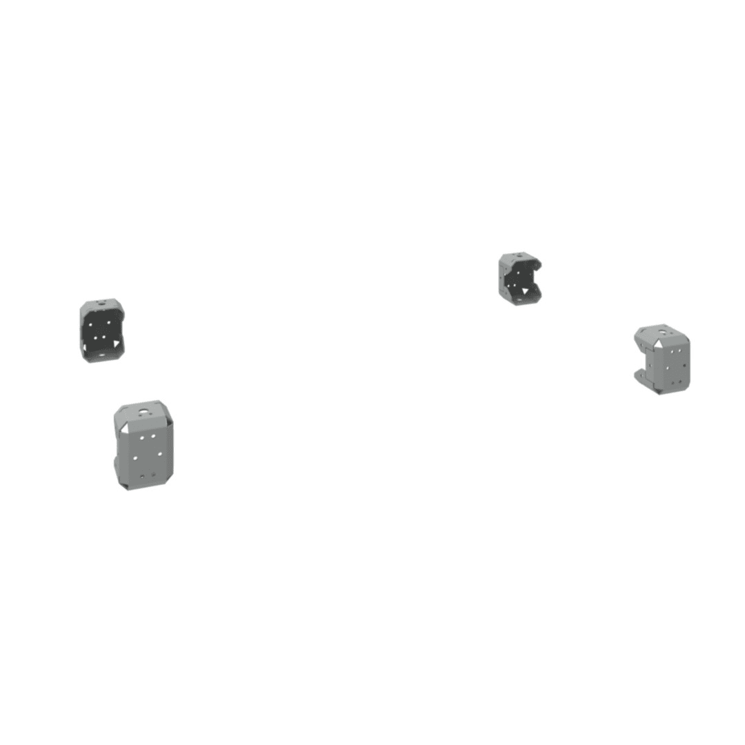 Hager - Lot de 4 angles de socle pour cellule quadro evo de hauteur 100 mm