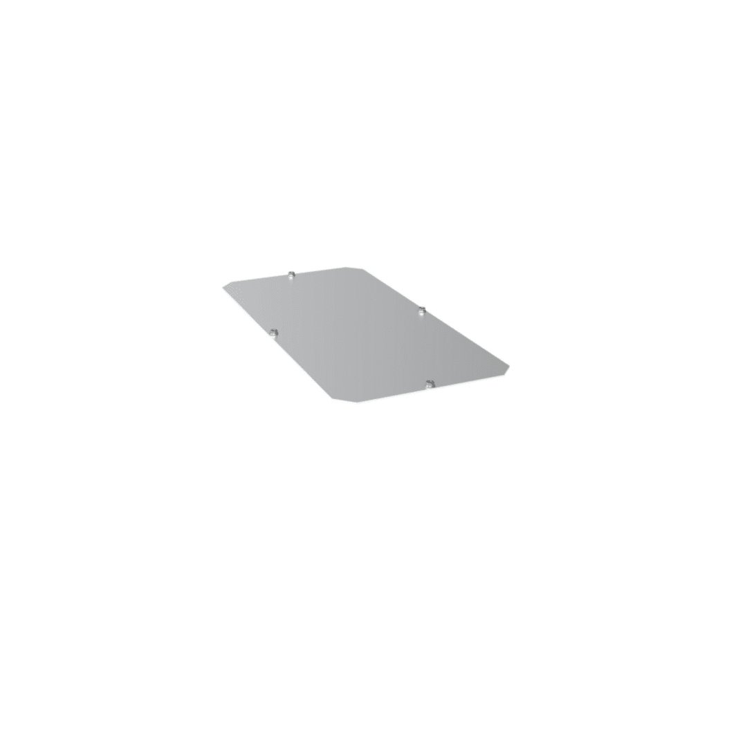Hager - Plaque entrée pleine en AL plaque passe câbles ouverte basse quadro evo 700x400