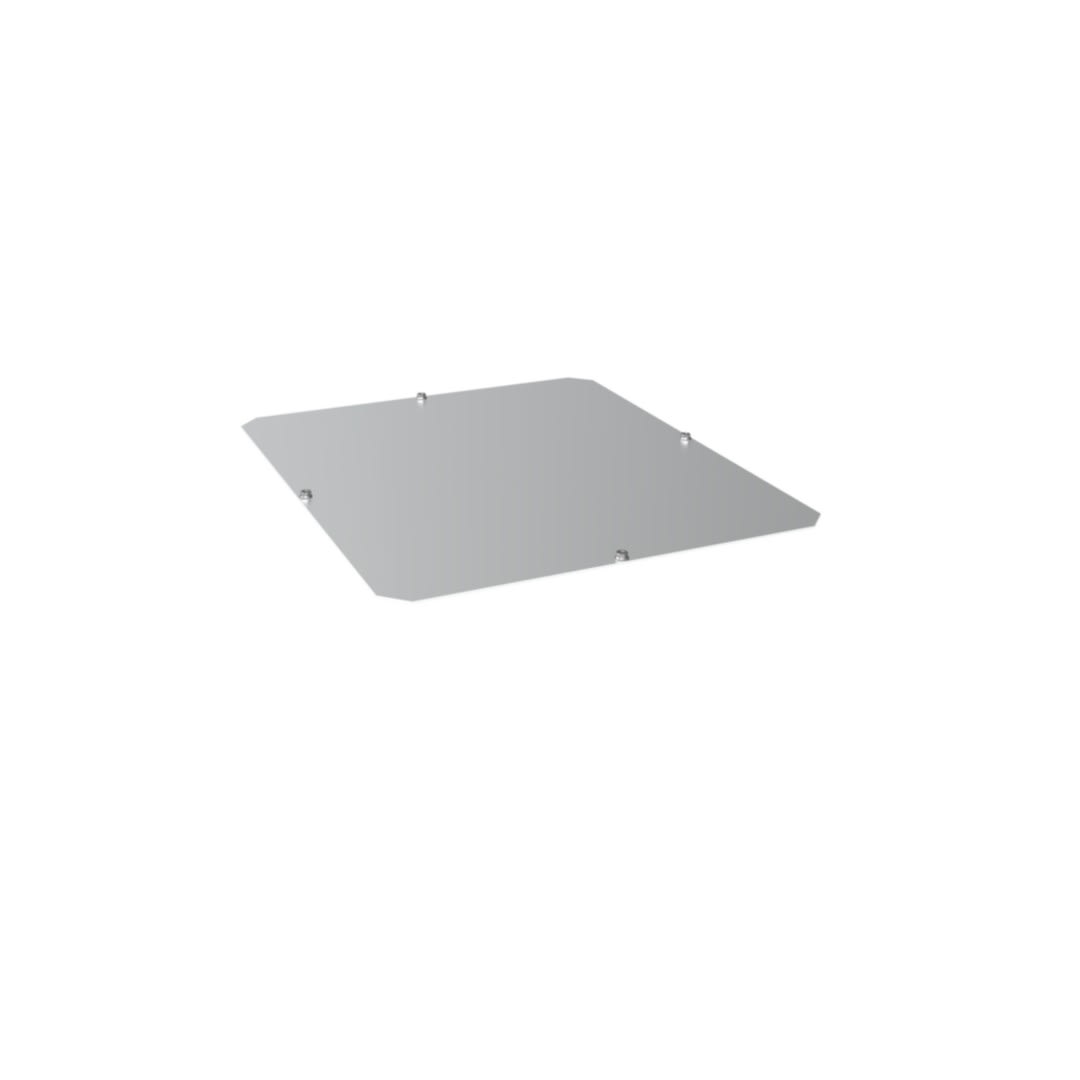 Hager - Plaque entrée pleine en AL plaque passe câbles ouverte basse quadro evo 700x600