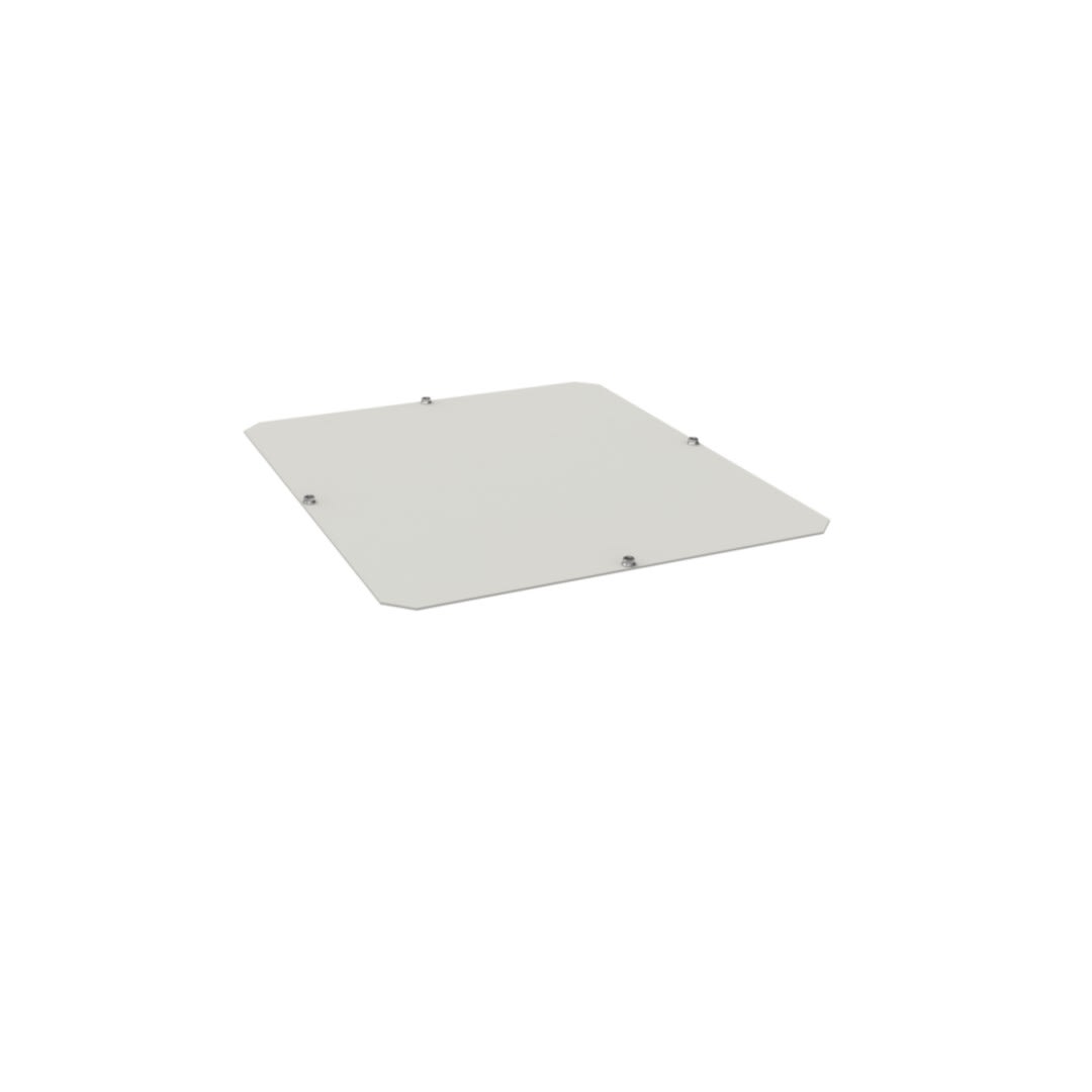 Hager - Plaque entrée prédécoupes plaque passe câbles ouverte basse quadro evo 700x600