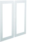 Hager - Portes transparentes univers droite+gauche pour FP74QS h 1100mm x l 550mm