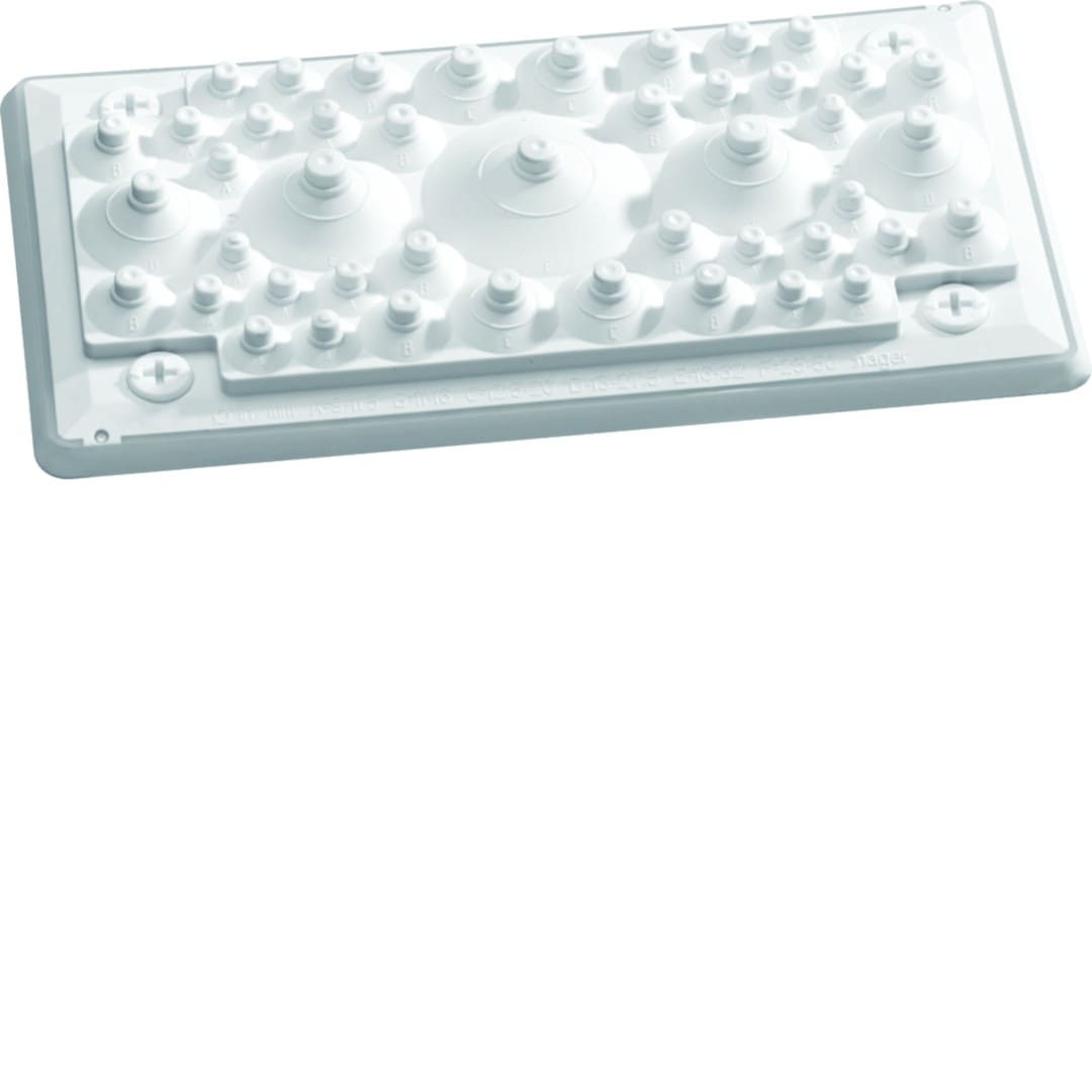 Hager - Plaque Entrée de câble pour coffret et armoire avec entrées univers quadro4 evo