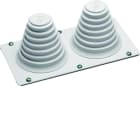 Hager - Plaque d'entrée de câble plastique pleine cônes 30 à 72 univers quadro evo