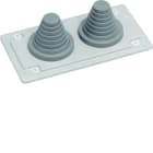 Hager - Plaque d'entrée de câble plastique pleine cônes 23 à 55 univers quadro evo