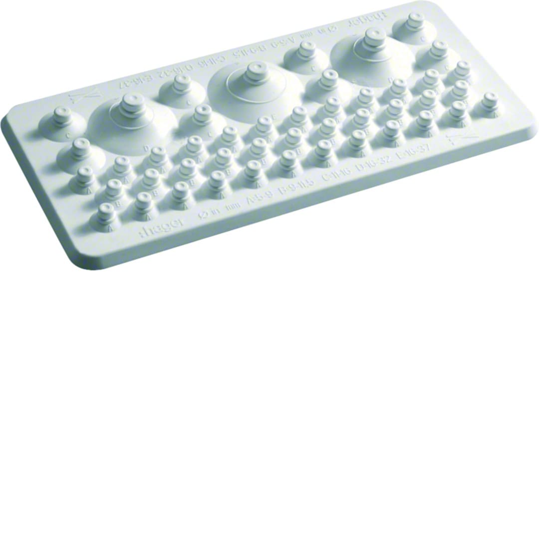 Hager - Plaque Entrée de câble pour coffret et armoire plastique avec entrées univers