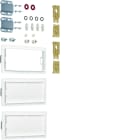 Hager - Kit d´association univers, vertical, p. armoires 3 travées P:160/205mm, Quickset