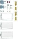 Hager - Kit d´association univers, vertical, p. armoires 3 travées P:160/205mm, Quickset