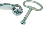 Hager - Serrure à double barre 3mm chromée avec 1 clé pour coffret et armoire quadro4-5