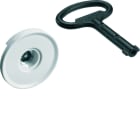 Hager - Serrure à panetton double 3mm chromée avec 1 clé pour armoire univers IP44/54