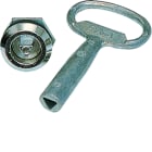 Hager - Serrure triangle mâle 7mm chromée avec 1 clé pour coffret et armoire Quadro4-5