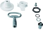 Hager - Serrure triangle mâle 7mm chromée avec 1 clé pour armoire univers IP44/54