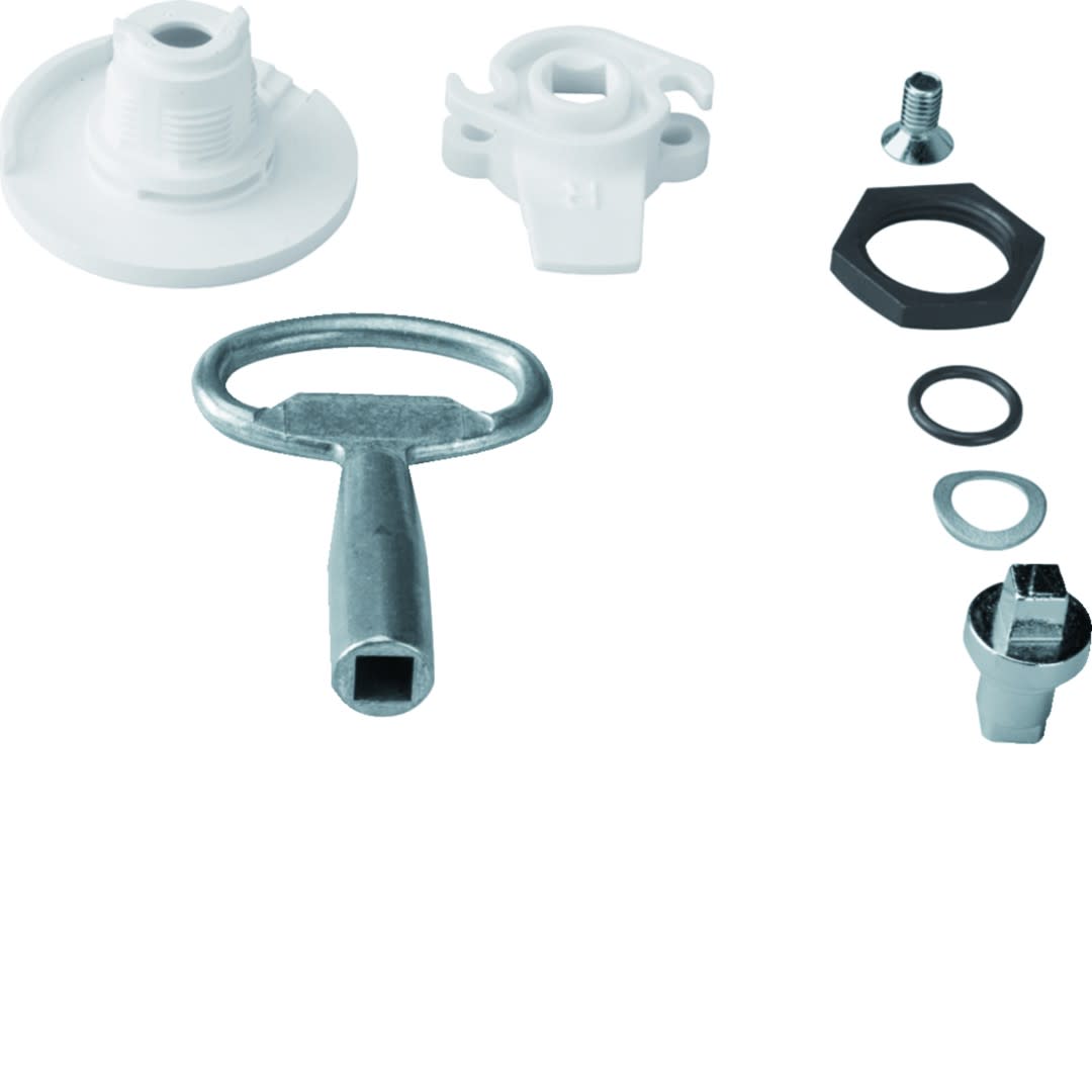 Hager - Serrure carré mâle de 7mm chromée avec 1 clé pour armoire Univers IP44/54