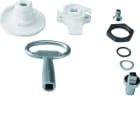 Hager - Serrure carré mâle de 7mm chromée avec 1 clé pour armoire univers IP44/54