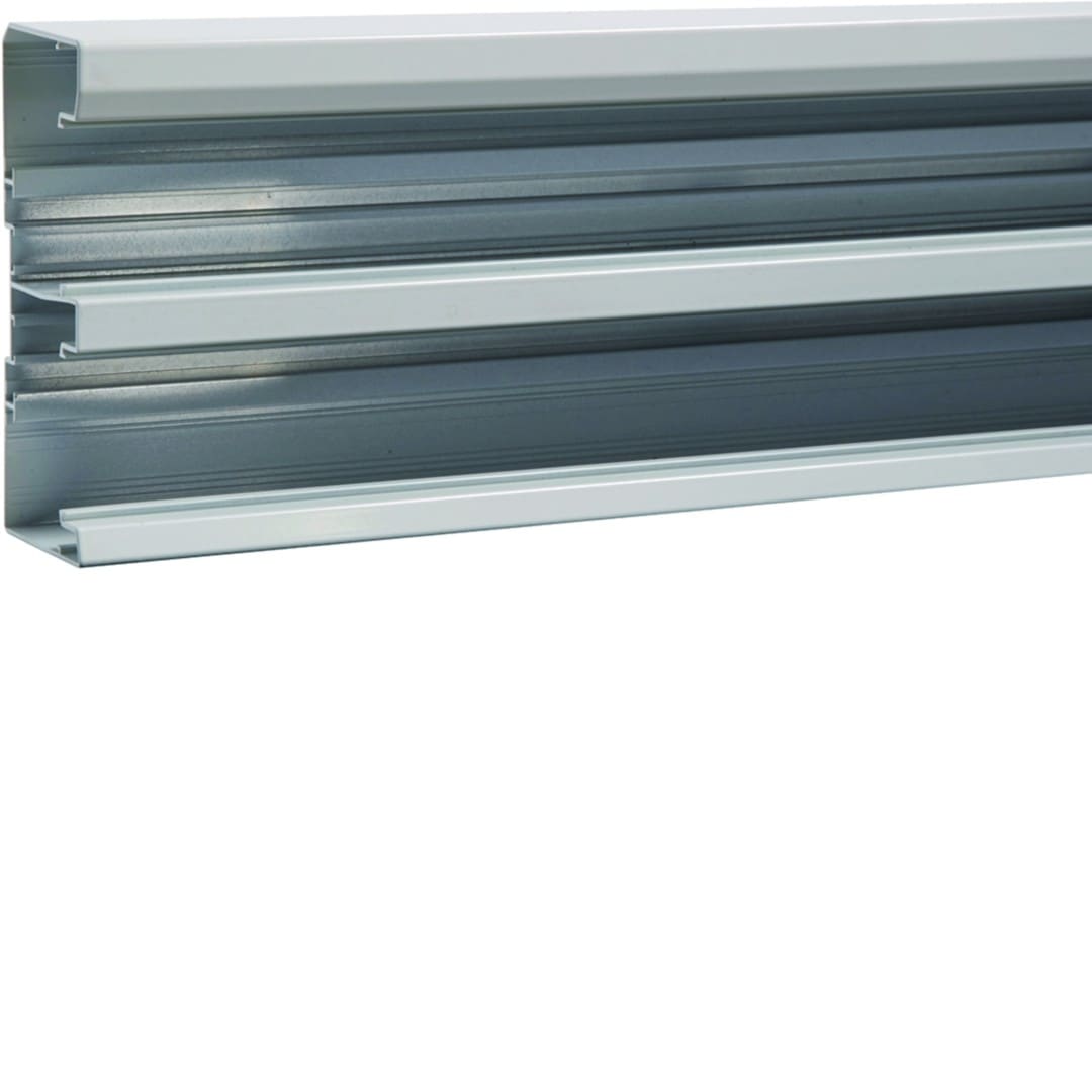 Hager - Socle goulotte d'installation queraz GBA 50x130 mm 2 compartiments Alu Anodisé