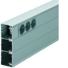 Hager - Socle goulotte d'installation queraz GBA 50x130 mm 3 compartiments Alu Anodisé