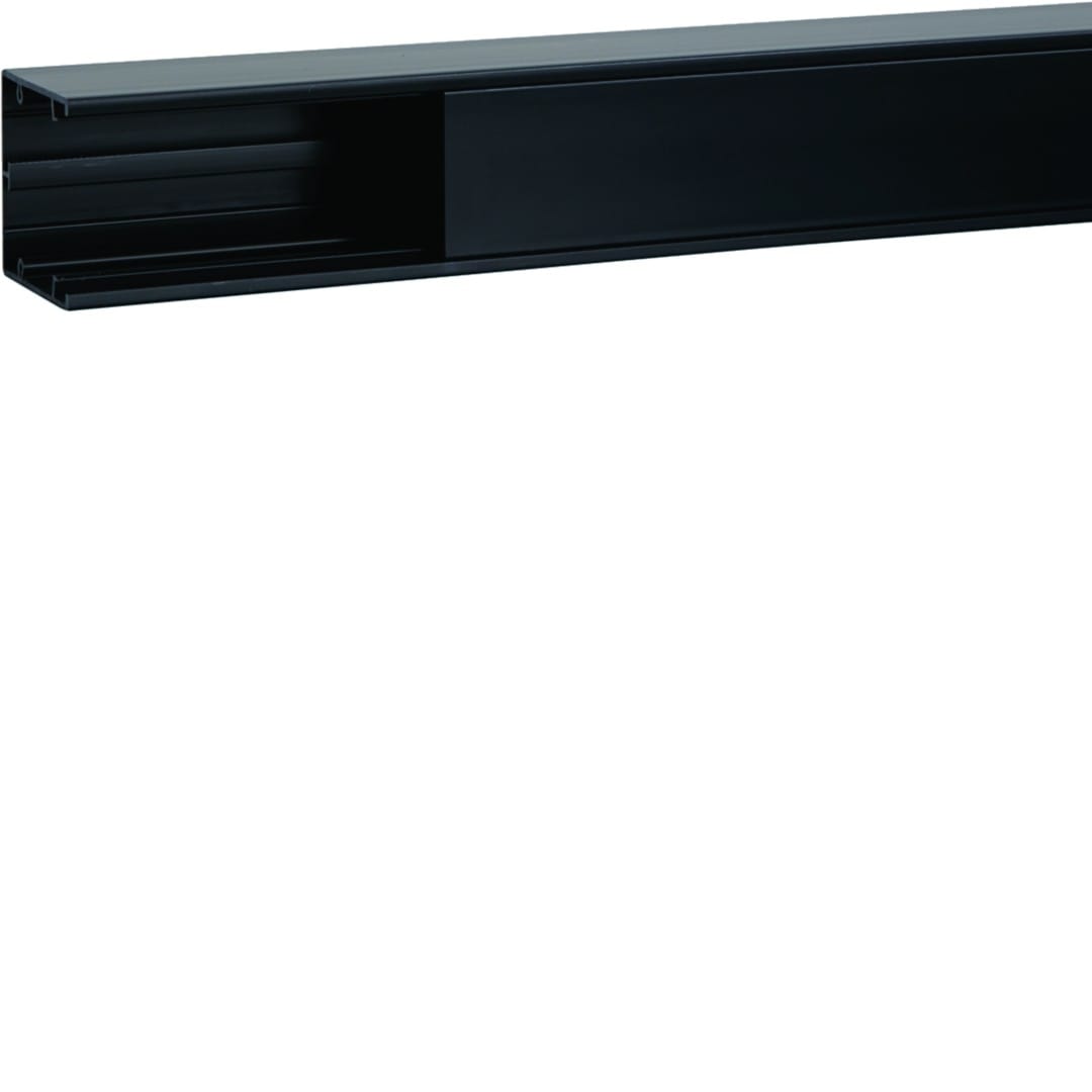 Hager - Goulotte d'installation GBD 50x50mm 1 compartiment PVC noir