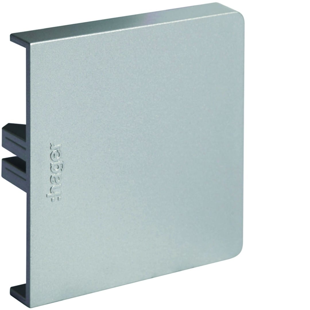 Hager - Embout pour goulotte d'installation GBA 50x50mm, PVC couleur Alu