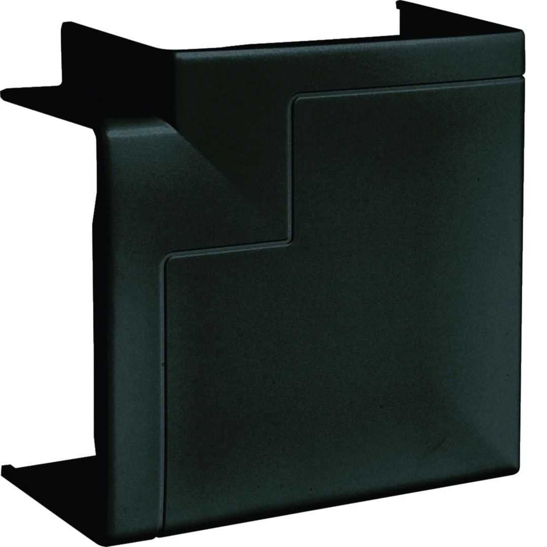 Hager - Angle plat pour goulotte d'installation GBD 50x85mm, Noir