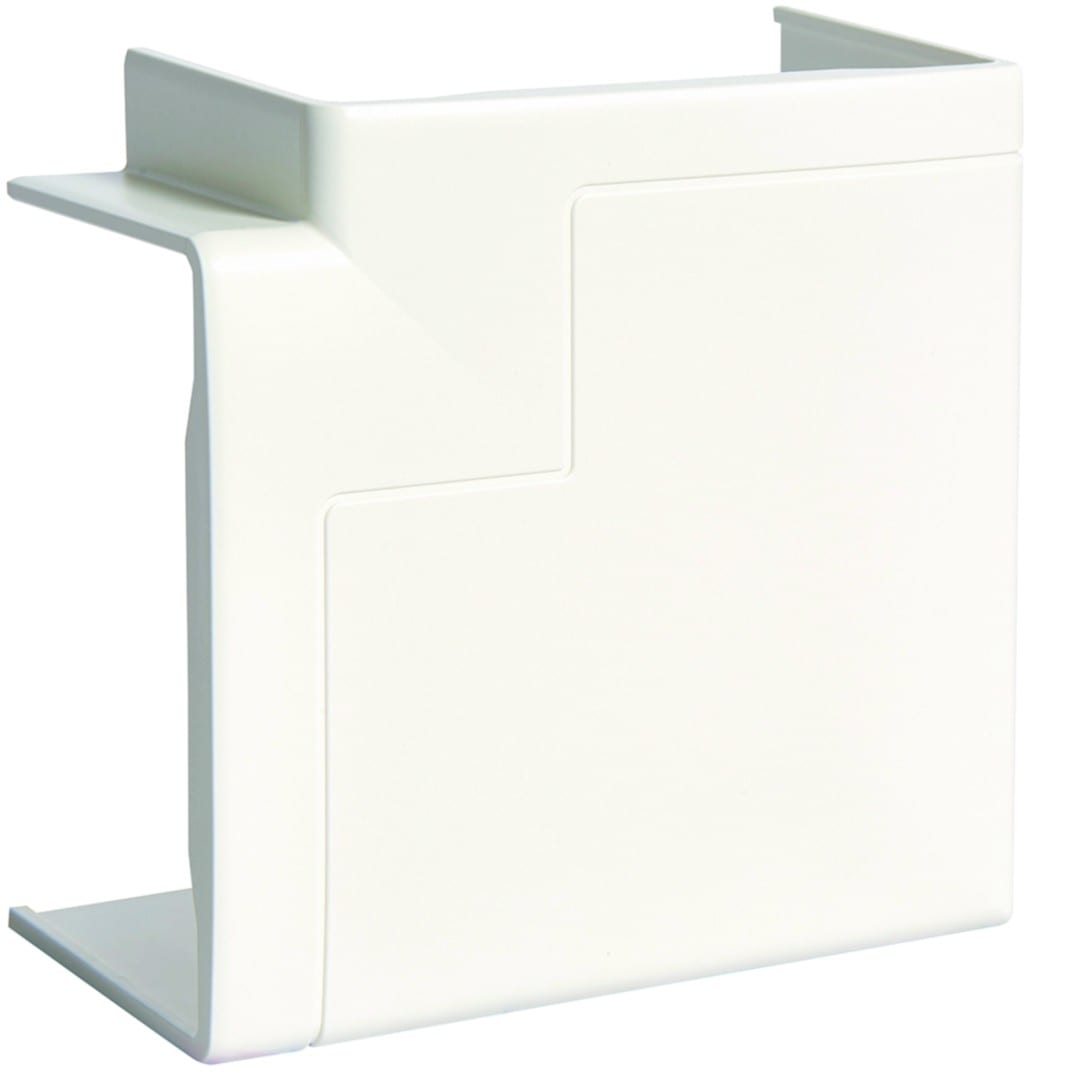 Hager - Angle plat pour goulotte d'installation GBD et GBA 50x85mm, Blanc