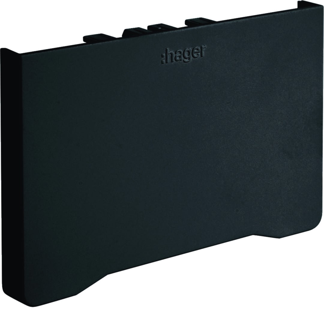 Hager - Embout pour goulotte d'installation GBD 50x85mm, Noir