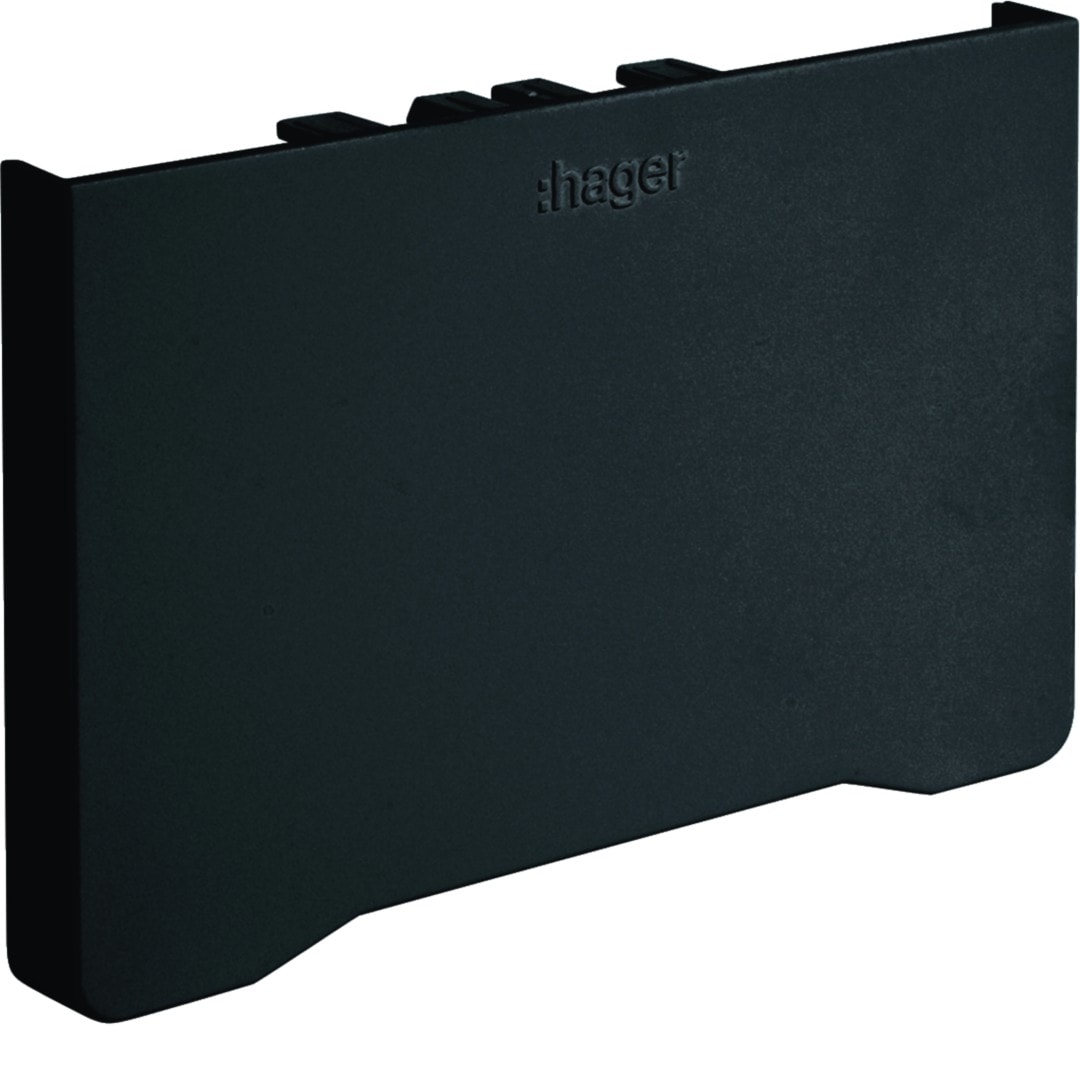Hager - Embout pour goulotte d'installation GBD 50x85mm, Noir